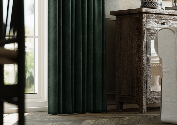 Faux Suede, Bottle Green - Made to Measure Curtains - Image 5